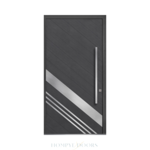 Main Door HDB Front Door Entrance Door Manufacturer Factory Exterior Door Wood Glazed Laminated Door China Pivot Door Glass Door Hompye Doors Hangpai