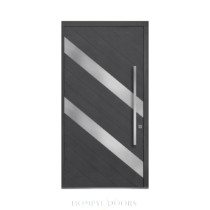 Main Door HDB Front Door Entrance Door Manufacturer Factory Exterior Door Wood Glazed Laminated Door China Pivot Door Glass Door Hompye Doors Hangpai