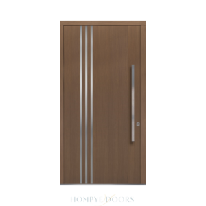 Main Door HDB Front Door Entrance Door Manufacturer Factory Exterior Door Wood Glazed Laminated Door China Pivot Door Glass Door Hompye Doors Hangpai