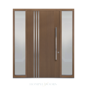 Main Door HDB Front Door Entrance Door Manufacturer Factory Exterior Door Wood Glazed Laminated Door China Pivot Door Glass Door Hompye Doors Hangpai