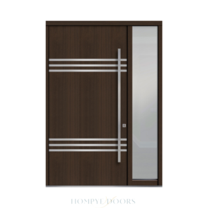 Main Door HDB Front Door Entrance Door Manufacturer Factory Exterior Door Wood Glazed Laminated Door China Pivot Door Glass Door Hompye Doors Hangpai